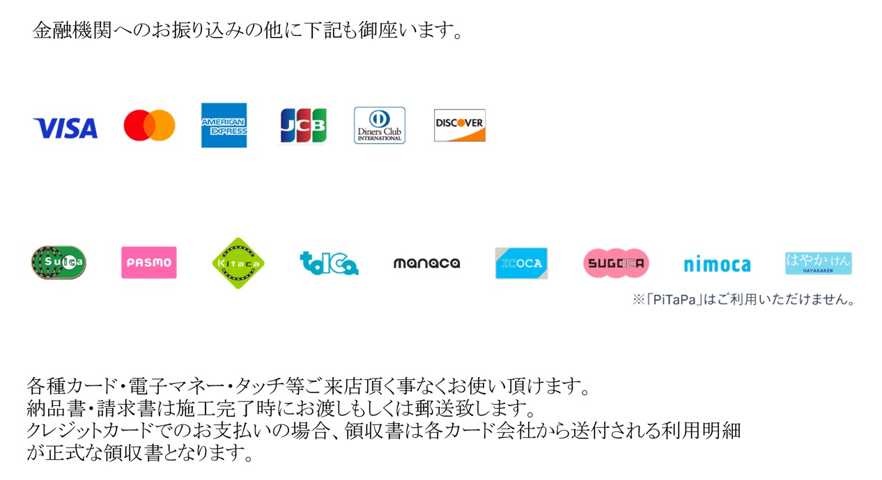 お支払い方法について